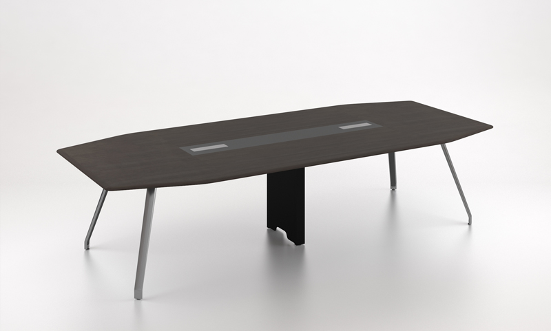格调系列H034会议桌—黑胡桃木饰面