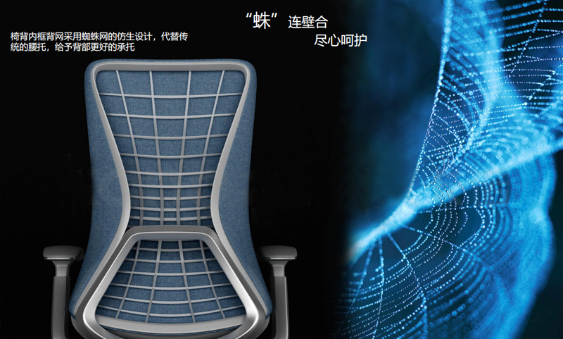 蓝途系列高档办公椅椅背内网
